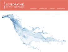 Tablet Screenshot of osteopathiezentrum-seestrasse.de